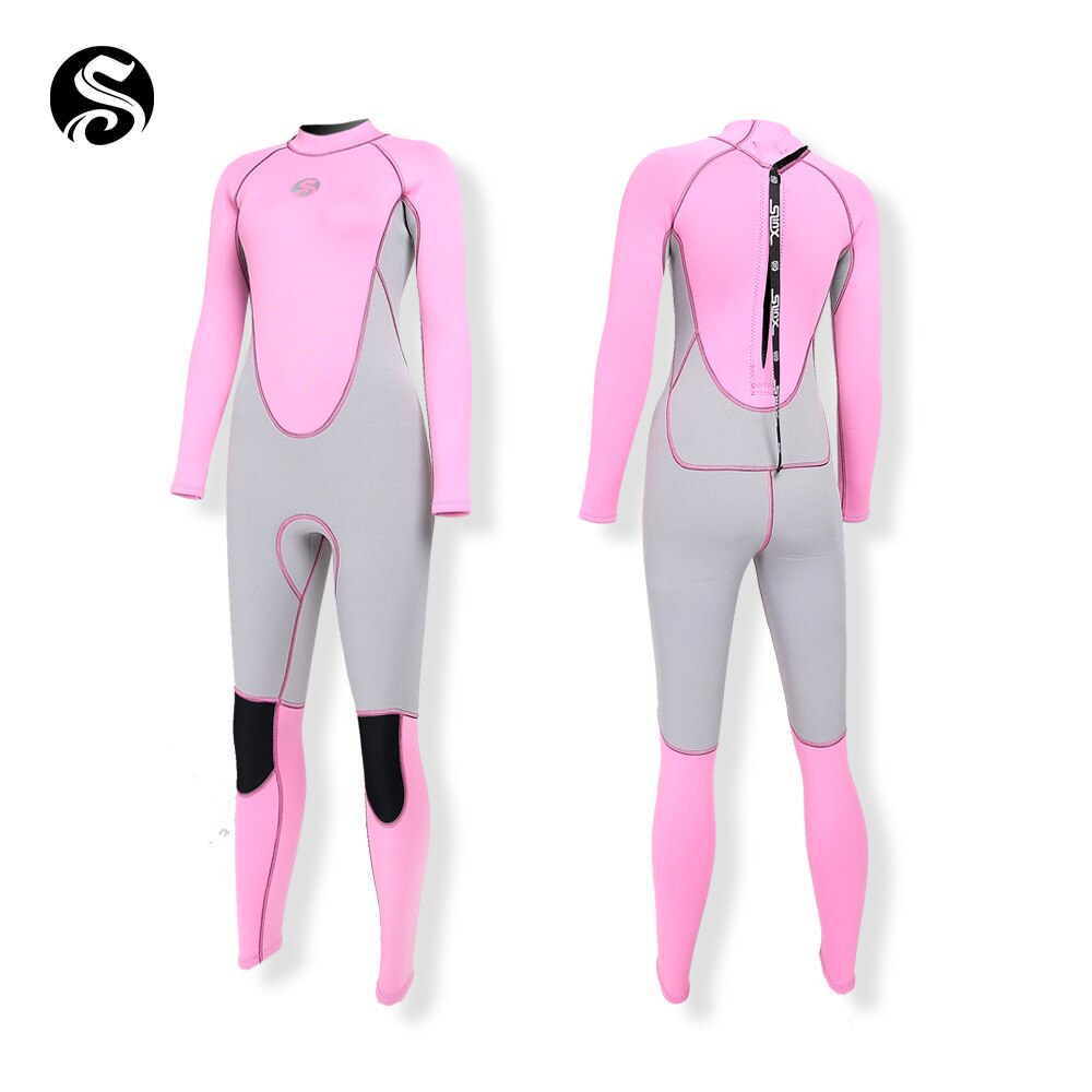 Neopreno de cuerpo entero de neopreno de 3mm para mujer, bloque de Color trasero con cremallera, traje húmedo para surfear, deportes acuáticos, buceo, esnórquel