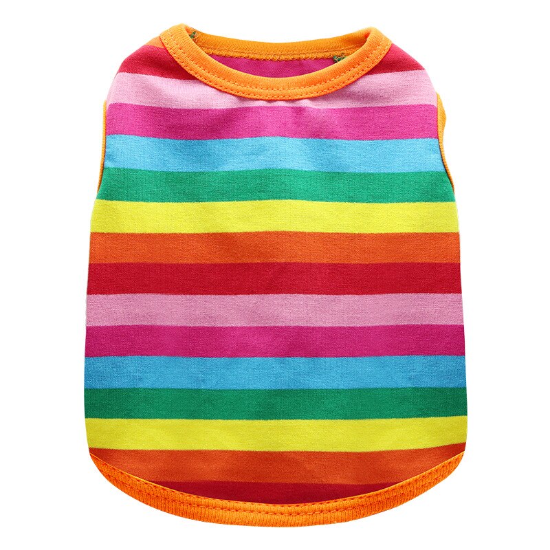 Rainbow Cat Clothes Summer Clothes for Cat Costume Pets Clothing Spring Pet Clothes Dressing Up Cat Party Costume Suit Kitty: L