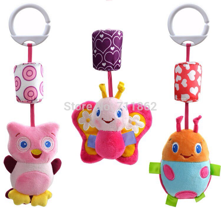 Sozzy Top Kinder Spielzeug, kinder weihnachten weiche Tiere bett auto Hängen Ring Glocke Rassel 20% Off