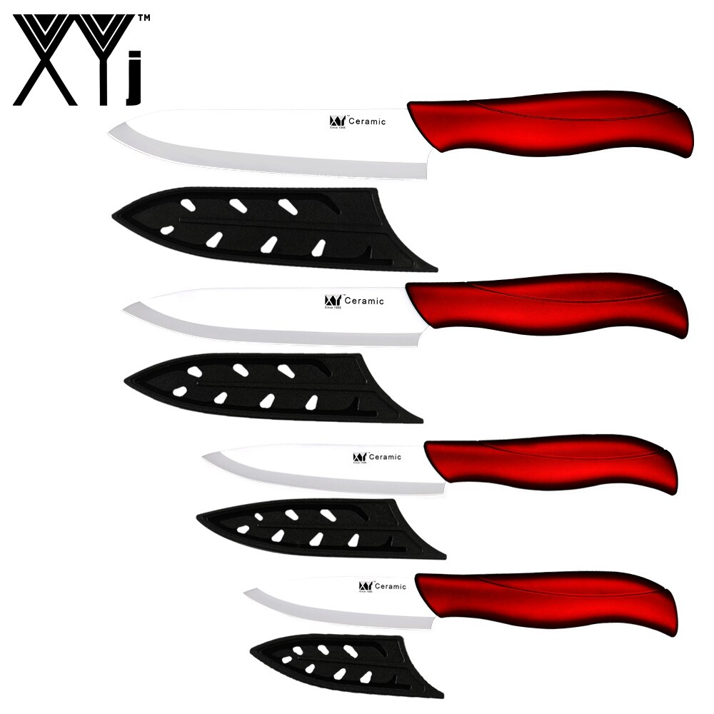 XYj 5 stücke Keramik Messer Set 6 ''Edelstahl Messer Stehen 3'' Schäl 4 ''Utility 5'' schneiden 6 ''Kochmesser Obst Werkzeuge: I
