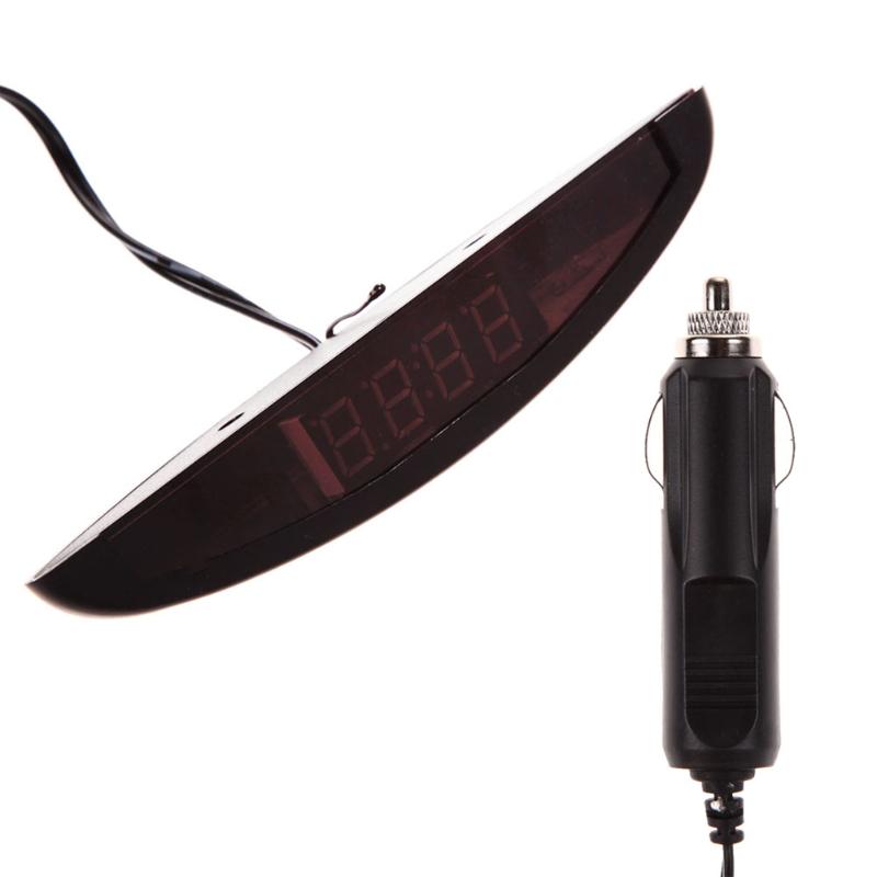 Universal Auto Car Clock Luminous LED 12V Digital Clock Car Thermometer for Vehicle Trunk Time Display with Memory Function