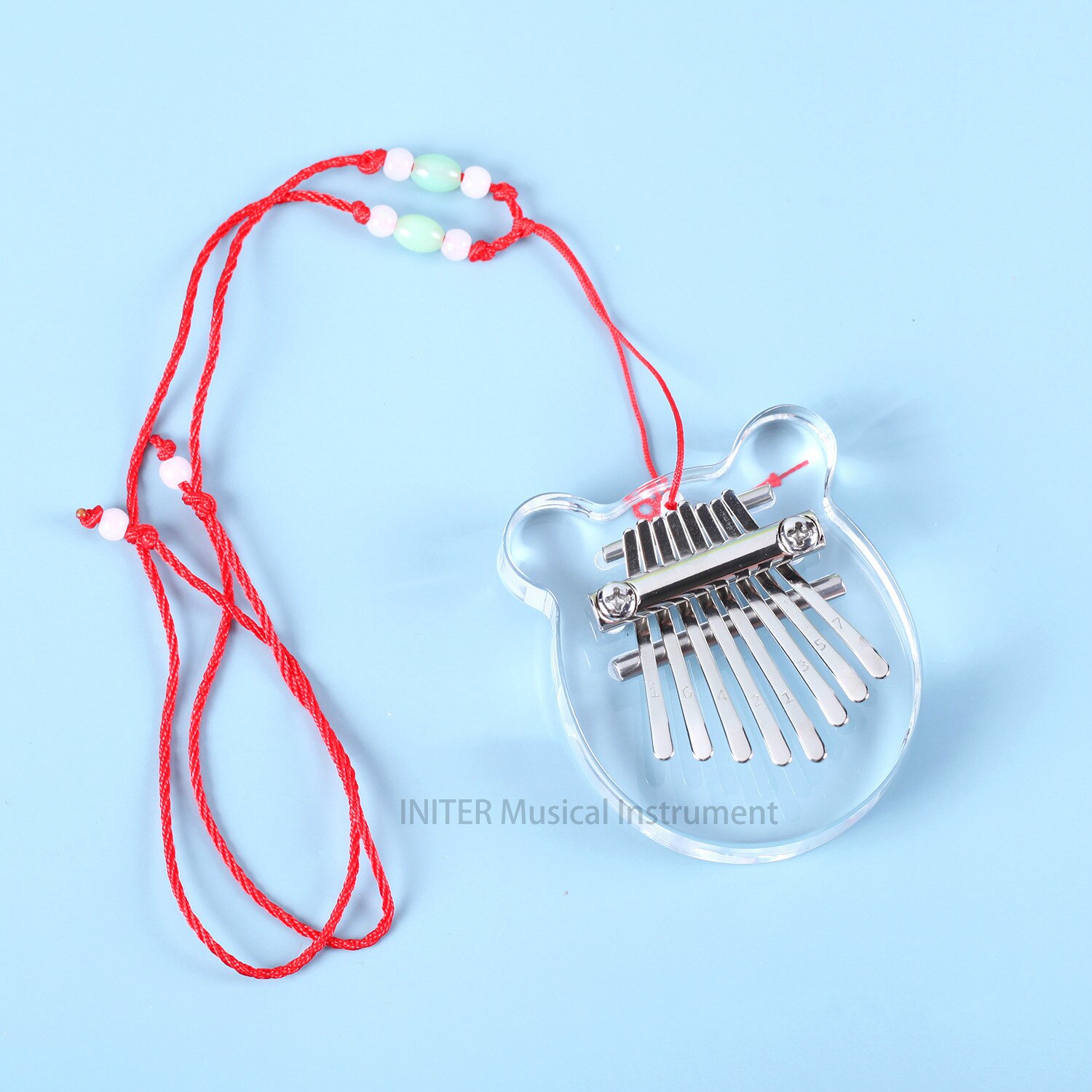 8 Keys Mini Kalimba Solid Mahogany Thumb Piano 8 Keys Solid Wood Kalimba Mini Kalimba Pendant Mini Harp Christmas