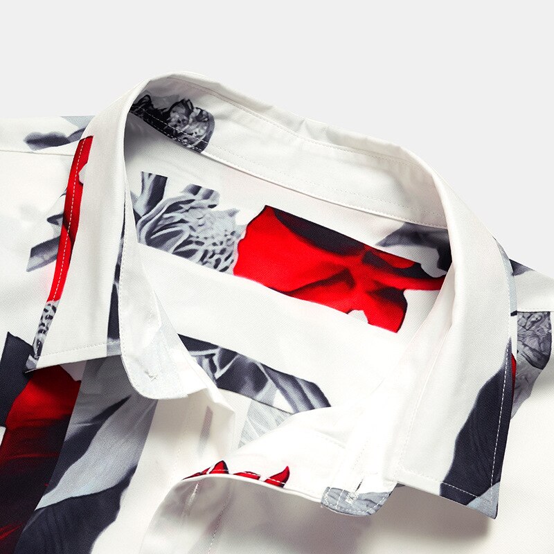 Stijlvolle Butterfly Print Heren Shirts Zomer Gloednieuwe Korte Mouw Mannen Casual Party Top Blouse Chemise Homme