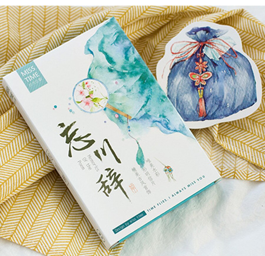 MISS TIME poem memories postcard greeting card Bookmark Letter paper 1 lot = 1 pack = 30 pcs