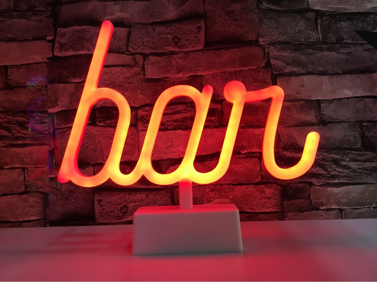 ledet bokstav neonlys skilt festdekorasjon neon bordlampe soverom bar hjemmeinnredning belysning jul natt lampe: D