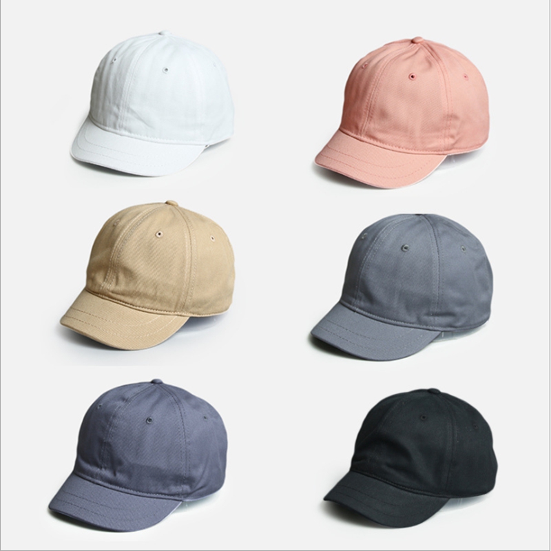 Koreaanse Versie Korte Rand Effen Kleur Dad Hoed Hip Hop Unisex Lente Zomer Soft Top Baseball Cap Klittenband Verstelbare Snapback