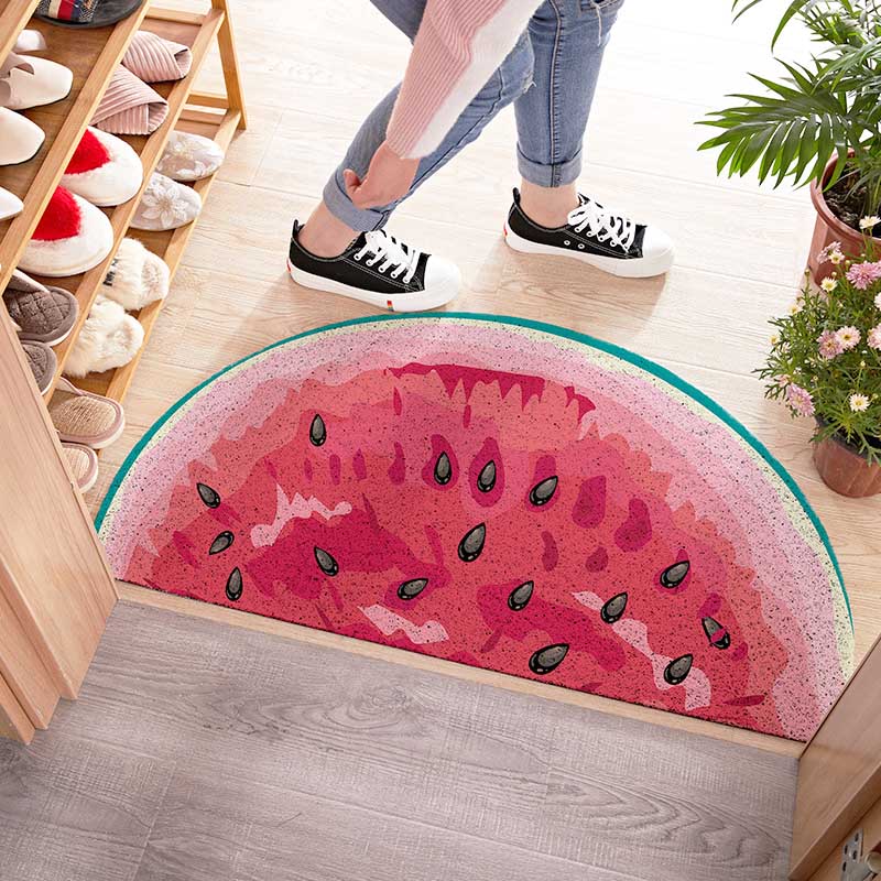 Paillasson d'entrée en PVC 3D imprimé citron, tapis de porte anti-poussière, intérieur et extérieur, pour cuisine, antidérapant, pour sol de bain: 2 / 50x90cm