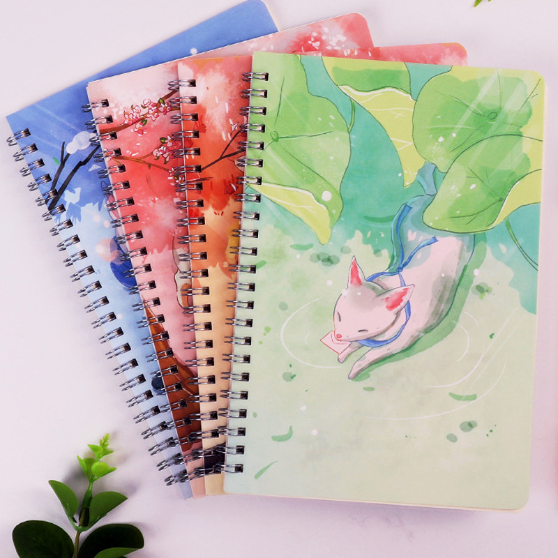 Kawaii Loose-leaf Notebook Diary Horizontal line Notebooks Diaries Cute Student Notepad planner School Office Supplies 210x145MM