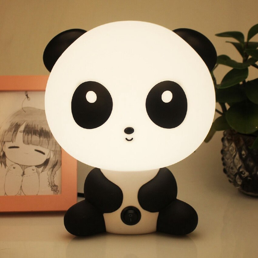 Cartoon nachtlampje Leuke panda beer tafel bureaulamp LED Kinderen Baby Slaap lamp Voor Slaapkamer bed indoor decor verlichting