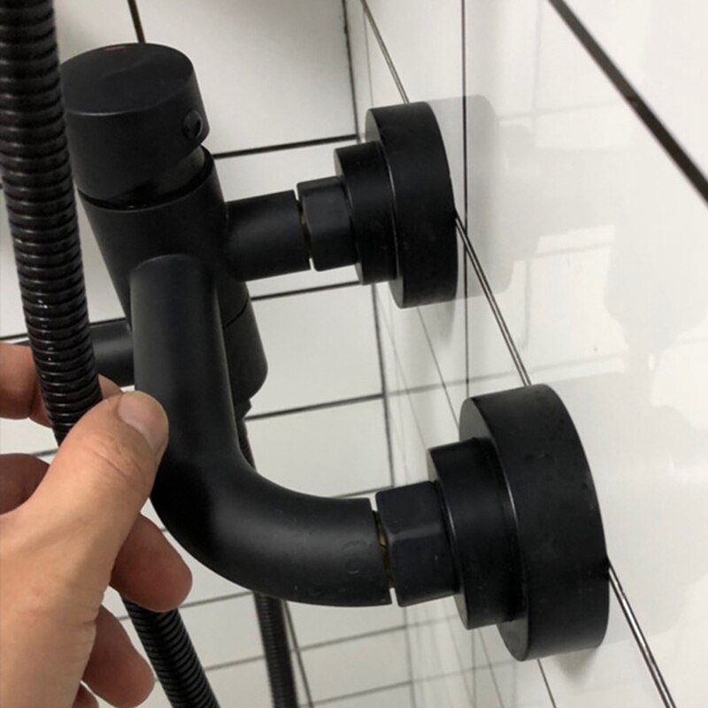 Douche Bevestigingsset Apparatuur Waterleiding Koperen Decoratieve Cover Badkamer Kraan Accessoires Galvaniseren-Zwart