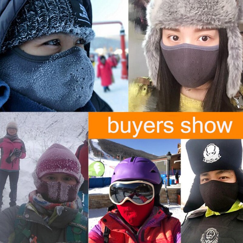 Hiver Thermique Masque Épaissir Polaire Coupe-Vent Hautement Respirant Hommes Femmes Ski Cyclisme Accessoires de Sport En Plein Air