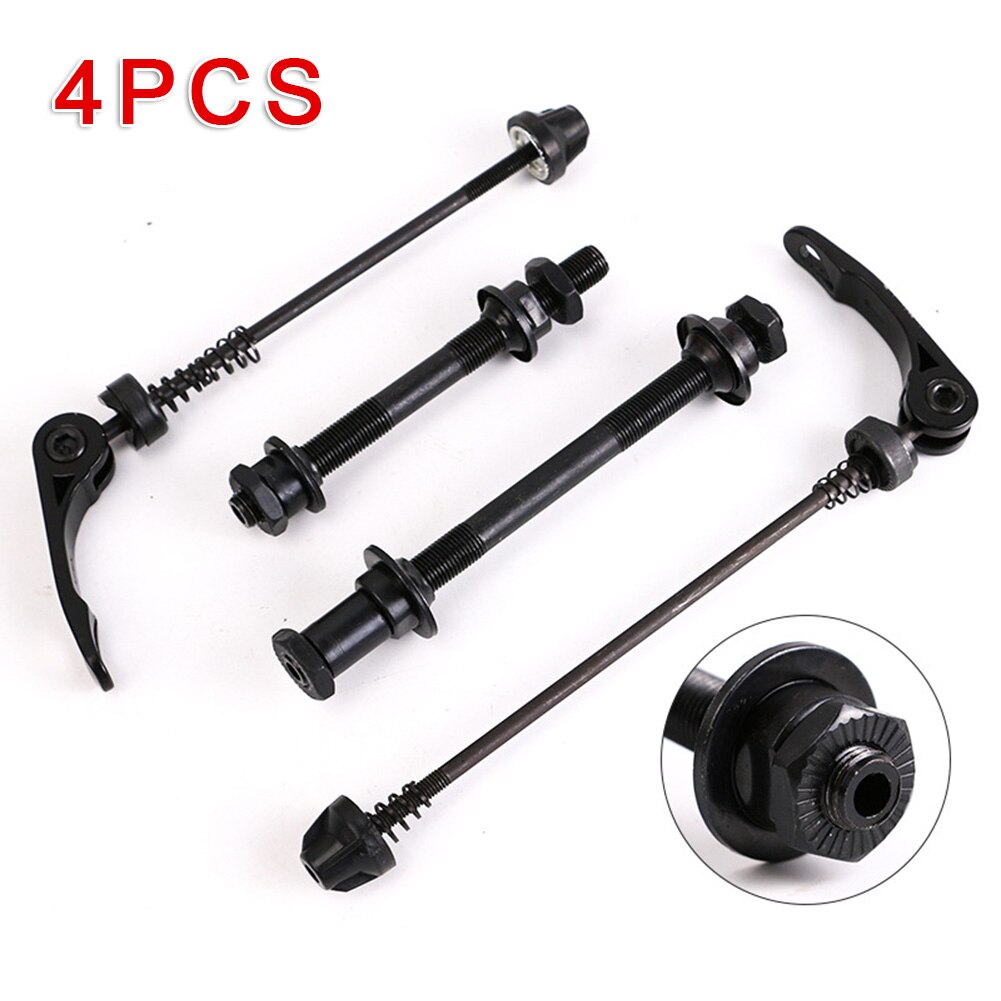 Mountain Road Bike Quick Release Lever Universal Size Lightweight Hollow Axles Front & Rear Set Bike Parts 145mm Lever