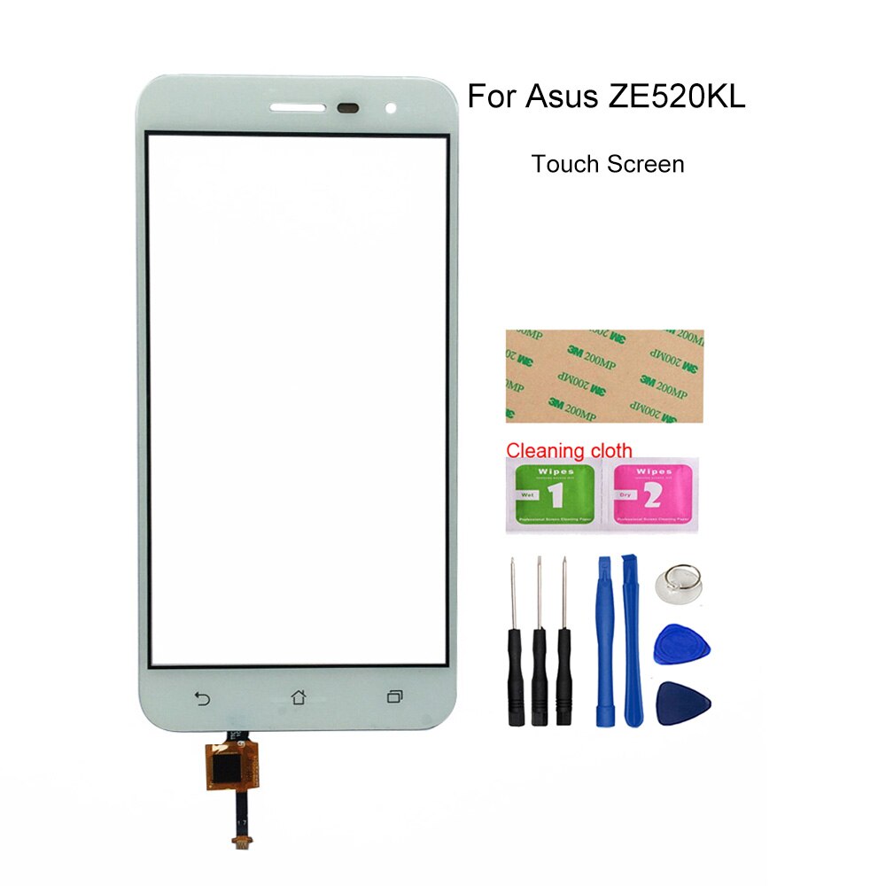 Écran tactile 5.2 pouces pour Asus ZenFone 3 ZE520KL Z017D Z017DA, pièce de rechange pour verre: White With Tools