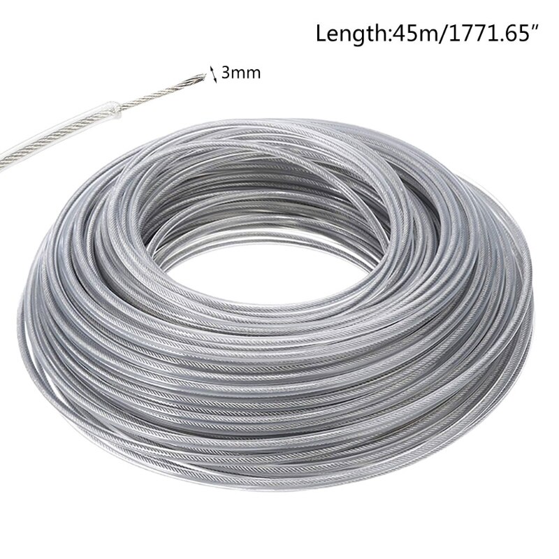 Lawn Mower Wire Rope Stainless Steel Wire Cable Low Noise Better Effect Lawn Mower Wire Rope 45m