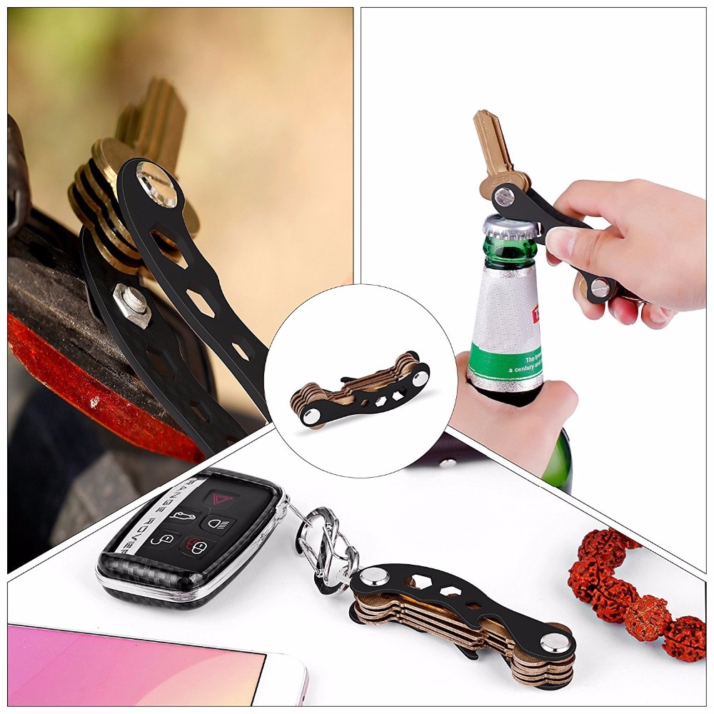 Moda di Lusso in Lega di Zinco del Metallo auto Doppio Interruttore Keychain Chiave anello Chiave di Affari Supporto di Automobili Accessori auto