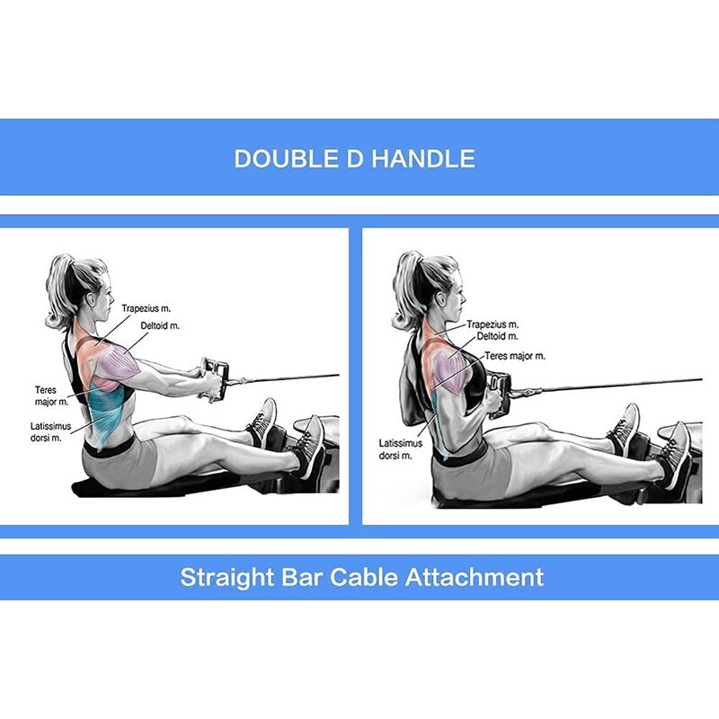 V Shaped Press Down Bar Cable Attachments Gym Lat Pull Down Tricep Rope Workout Equipments Accessories Fitness Training Handle