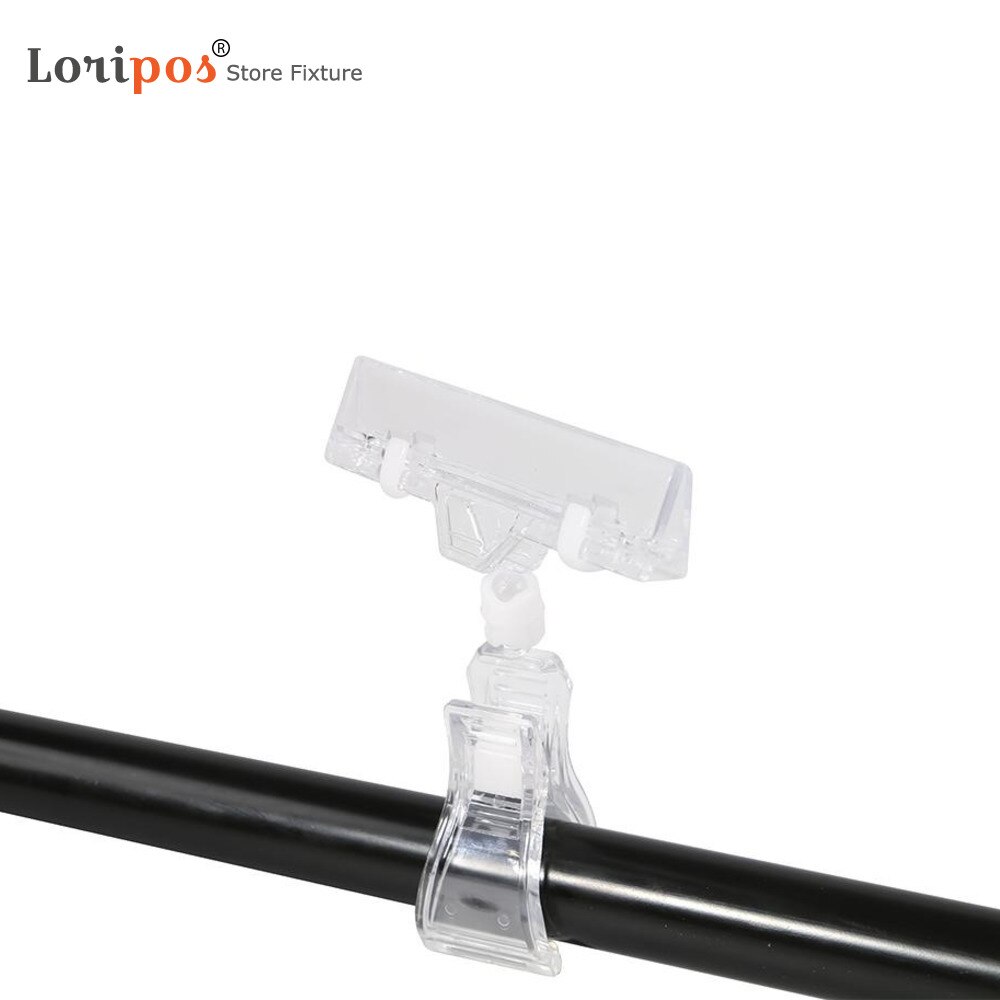 Jumbo Black POP Clamp Rotating Swivel Sign Holder Clip For Surfaces Up | Loripos