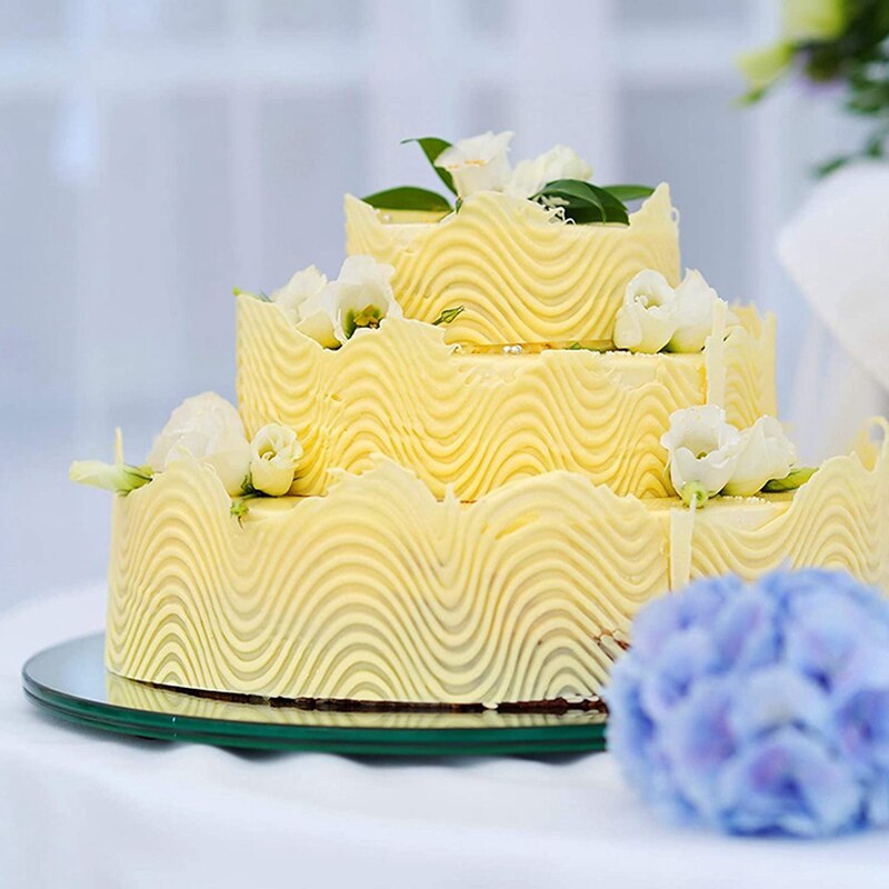 2PCS Round Acrylic Cake Display Board Cake Edge Smoother Scraper Cake Tray DIY Round Decoration Cakeboard Base Cake Tools