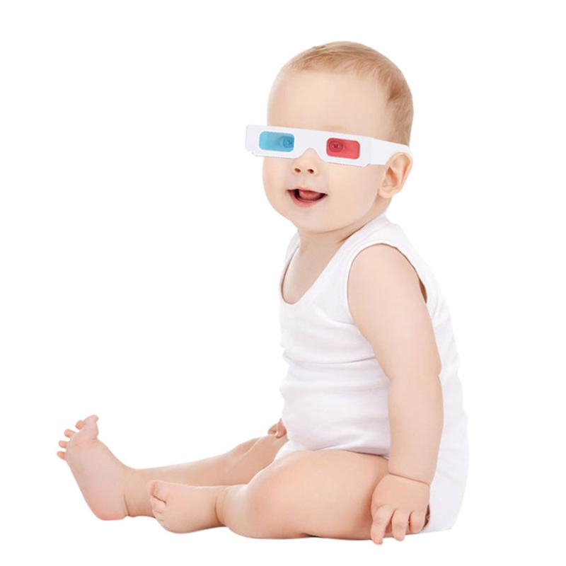 50 Stuks Universele Papier Anaglyph 3D Bril Papier 3D Bril Bekijken Anaglyph Rood/Blauw 3D Glas Voor Movie Video kaart