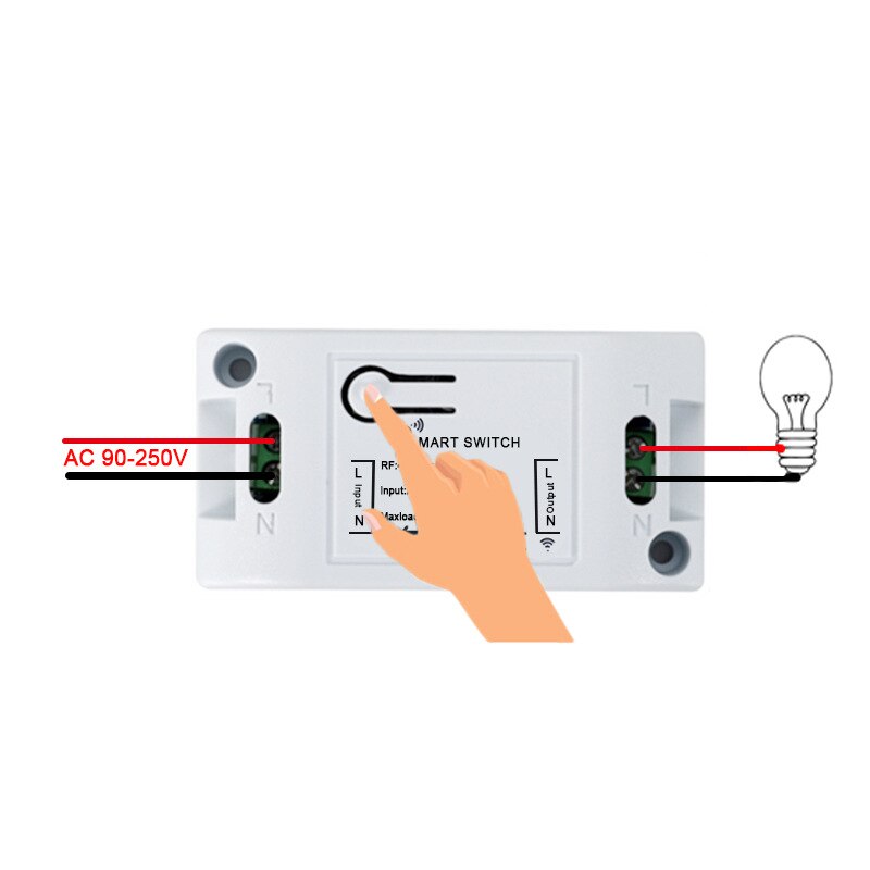 Interruptor táctil inalámbrico inteligente 1/2/3Gang 433Mhz RF interruptor de luz Panel inalámbrico Control remoto 10A/1100W transmisor receptor