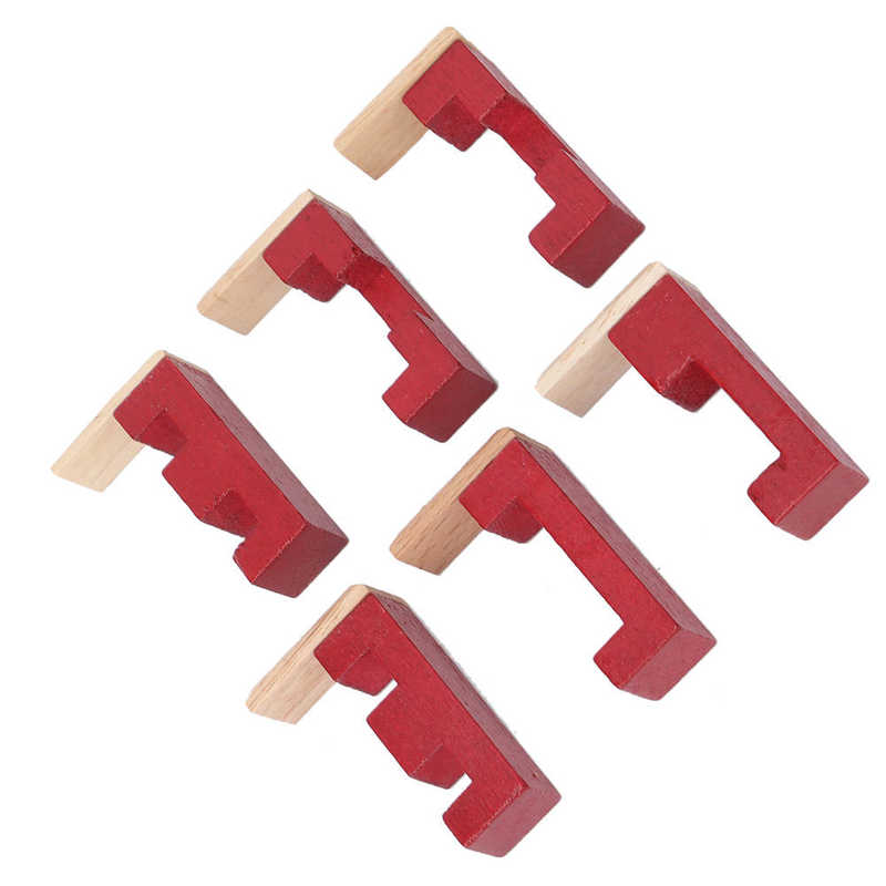 Wooden Unlock Toy Prevent Alzheimer Wooden Interlocking Puzzle Toy for Elderly