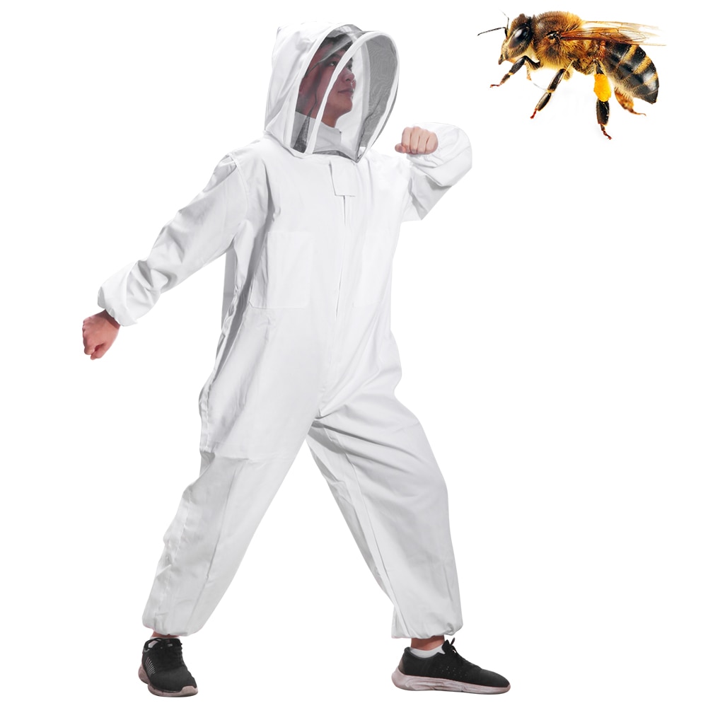 Large Body Beekeeping Bee Keeping Suit Anti Bee Suit Beekeeping Clothing Protective White Daily Clothes