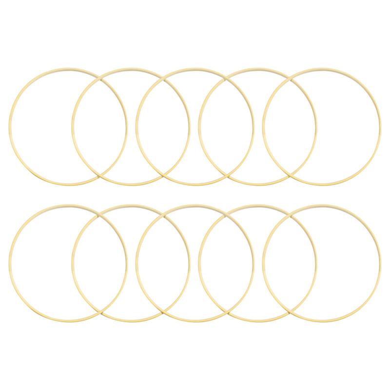 10 pièces 15cm/20cm/23cm/26cm attrapeur de rêves anneau broderie cerceau bambou cercle rond en bois bricolage Art artisanat point de croix outils: 15cm