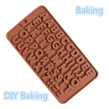 1pc diy form silikon chip mini fondant sjokolade bakeware alfabetet