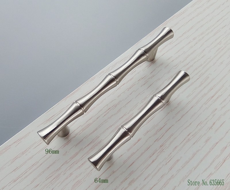 64mm/96mm Bamboo Style Furniture Hardware Handle Kitchen Cabinets Sliding Door Knob Drawer Wardrobe Cupboard Push Pulls Handles