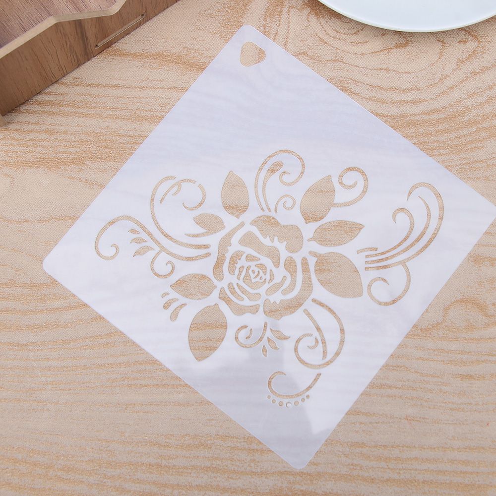 Natural Rose Flower Vine Shaped Reusable Stencil Airbrush Painting Art DIY Home Decor Scrap Booking Album Crafts