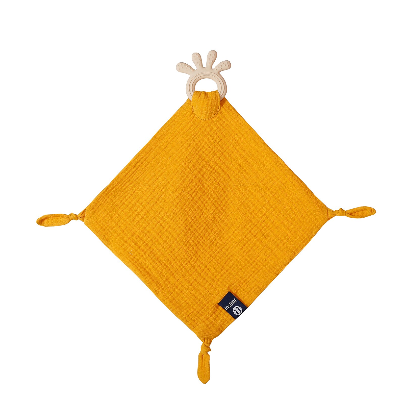 Baby Items Cotton Gauze Soothing Towel Molar Stick Teether Handkerchief Play Portable Toy: tumeric