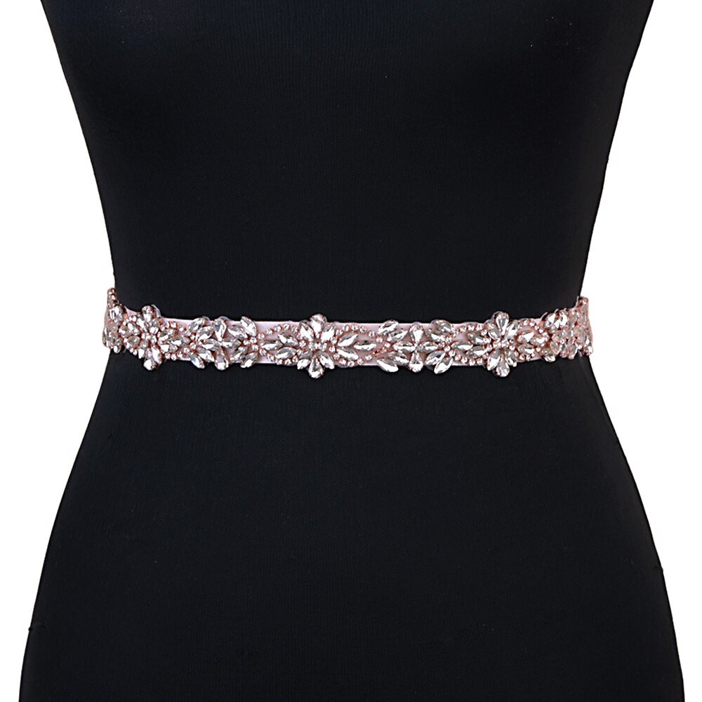 NOBRIM Vrouwen Elastische Riem Sparkly Rhinestone