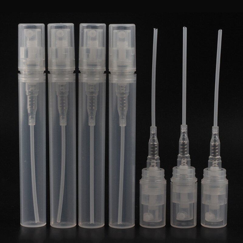 ( 7pcs/lot) Empty 2ml 3ML 4ML 5ML mini Protable Refillable plastic spray perfume bottle, small sample perfume atomizer bottles