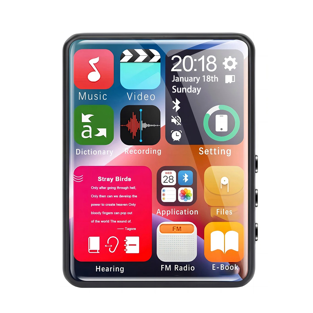 2,4-Zoll-Touch-MP3-Player mit Vollbild-Touchscreen und 4 GB Speicher, Bluetooth-MP4-Player mit integriertem Lautsprecher und E-Book-FM-Radio-Video: Default Title