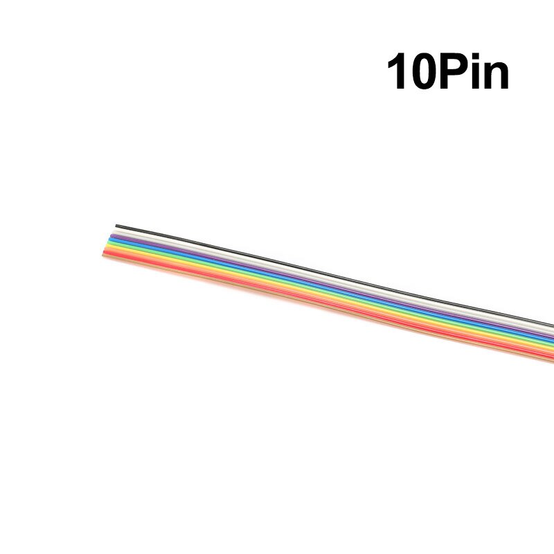 1 Meter 5M 1.27mm 10P 20P 40P DuPont Cable Rainbow Flat Line Support Wire Soldered Connector 20 Way pin For Arduino PCB Diy Kit: 10Pin / 5m