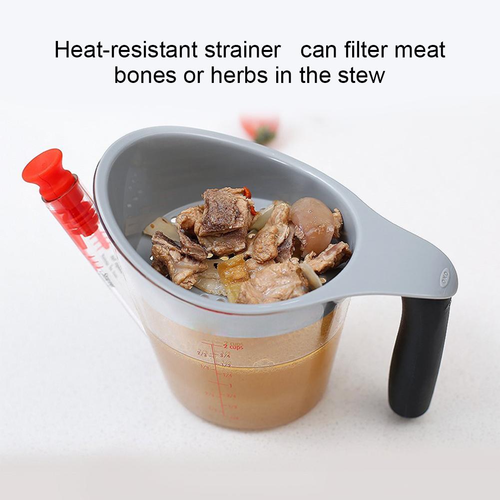 Multifunctional Good Grips With Scale Fat Gravy Separator Gravy Measuring Cup Wake-up Meat Pot Soup Collection Kitchen Tools