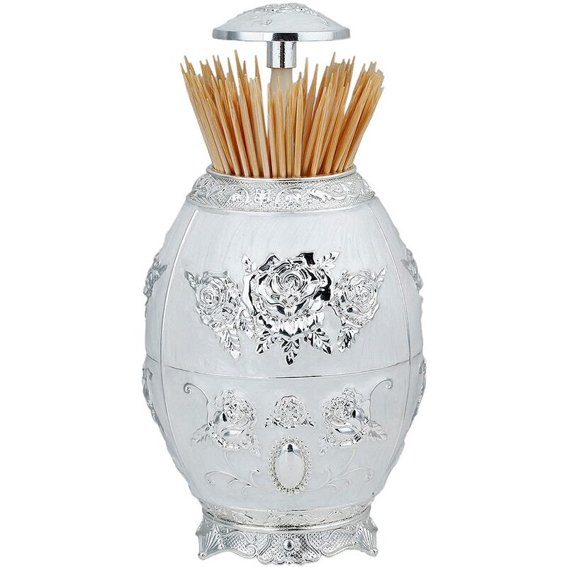 Metal Automatic Toothpick Holder with Bottle Opener Push Style Auto Toothpicks Case Box for Home Hotel Decoration Fancy