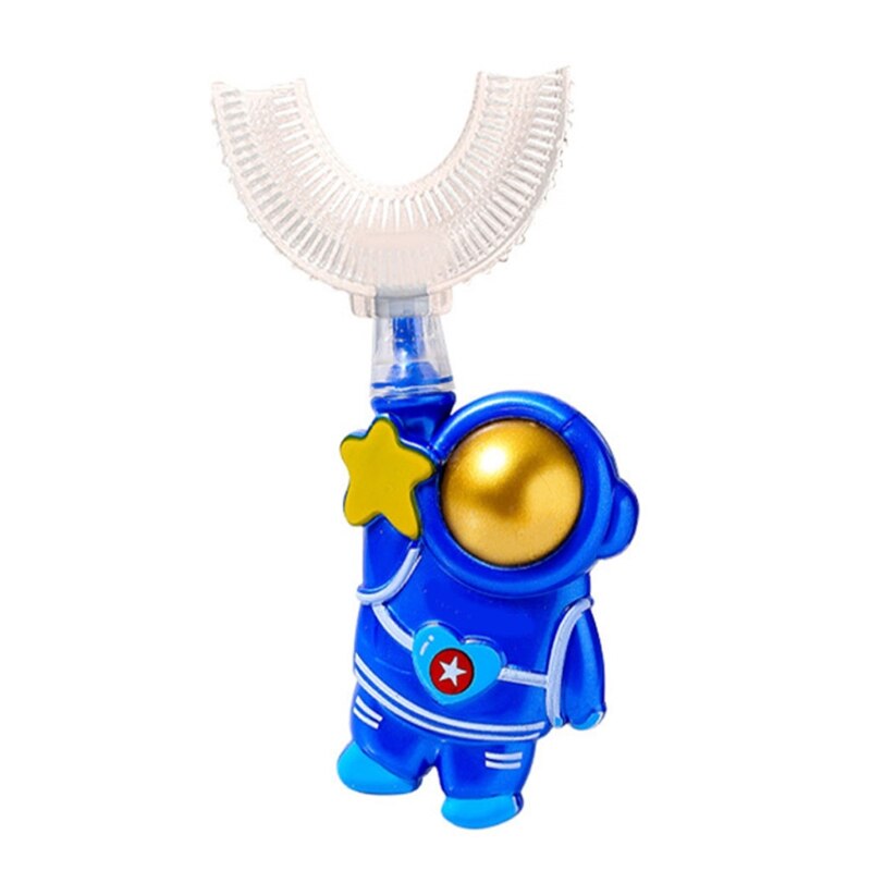 R9JD Kids U-Vormige Tandenborstel Kinderen Baby Food Grade Zachte Tandenborstel Handleiding Voor 2-12 Jaar Oude Kinderen baby Zachte Toothbrus