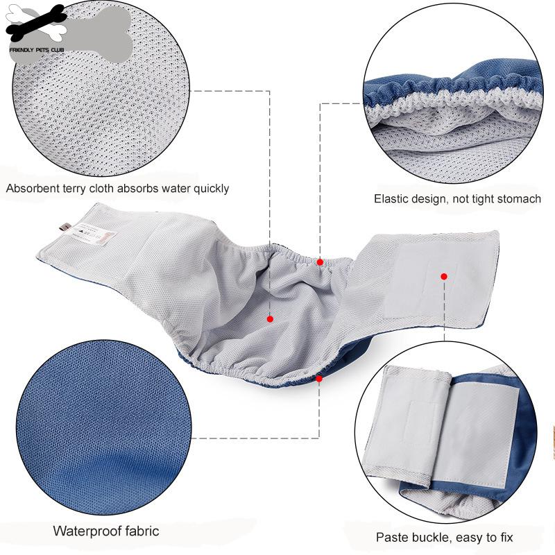 Pet Sanitary Pants Dog Diaper Protect Male Dog Physiological Wear Belly Teddy Golden Hair Waterproof Underpants Pet Supplies