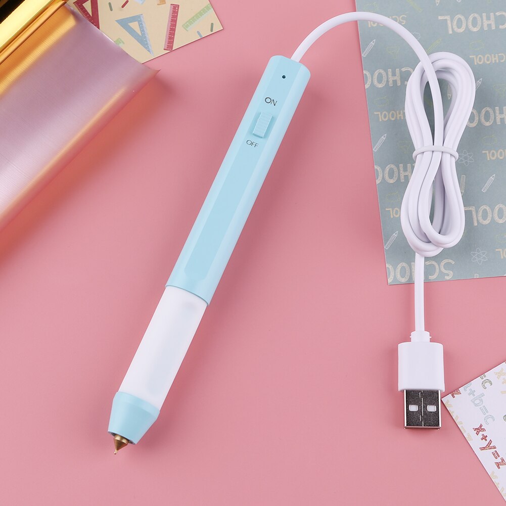 0.8Mm/1.5Mm Tip Praktische Warmte Folie Pen Usb Hittebestendig Handvat Warmdrukfolie Voor Diy handgeschreven Papieren Kaart