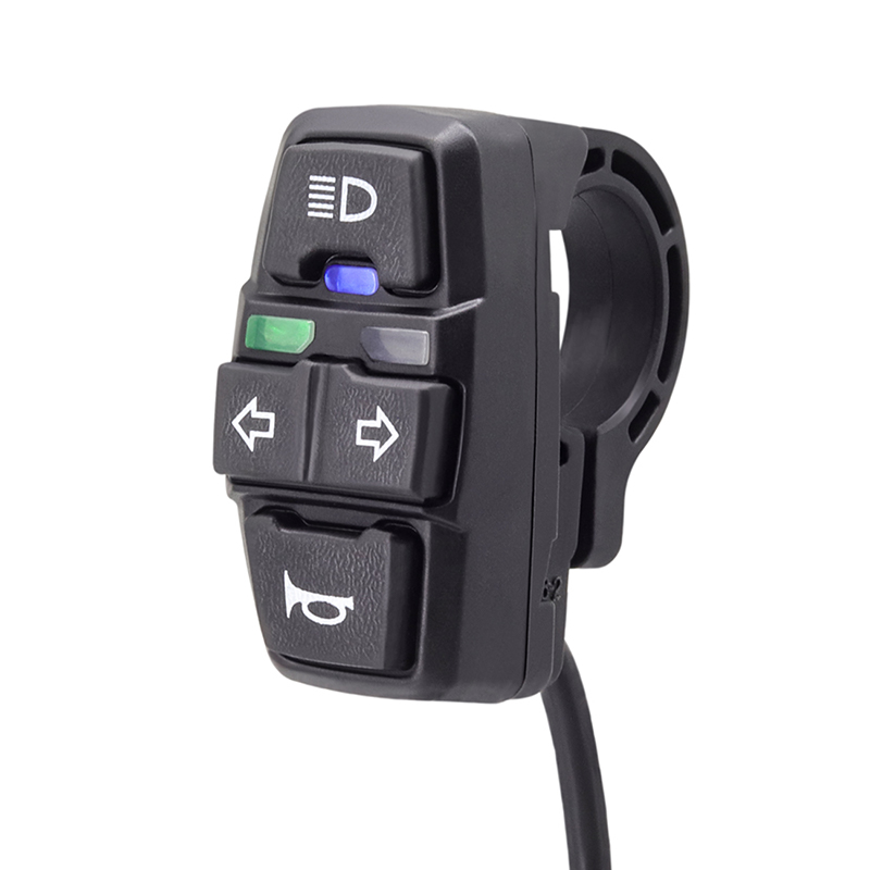 Electric Bike Scooter Light Switch DK336 for Motorcycle Button Turn Signal Light: army green