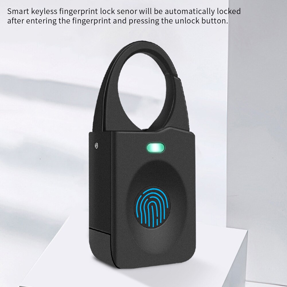 Digital Portable Small Gym Water Resistant Bag Backpack Keyless Fingerprint Padlock For Luggage School USB Rechargeable Suitcase