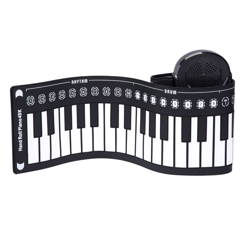 49 nøgler digitalt tastatur klaver bærbart fleksibelt silikone elektronisk roll up klaver børn legetøj indbygget højttaler