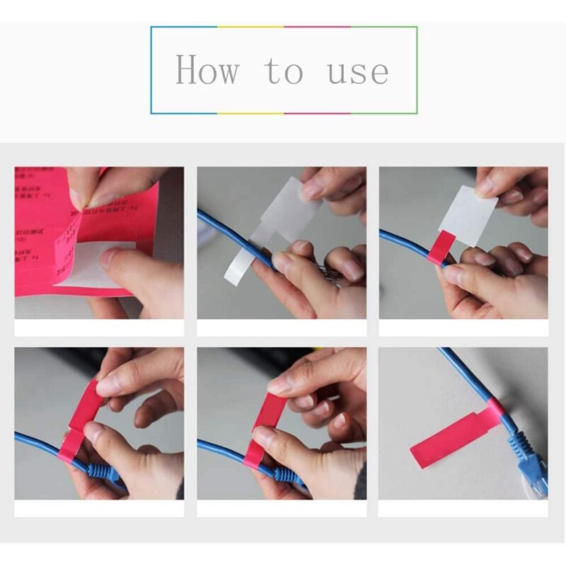 750 Stuks Kabel Label Sticker Waterdicht Draad Netwerk Elektrische Kabel Labels Koord Tag Marker Print Stickers Organizer