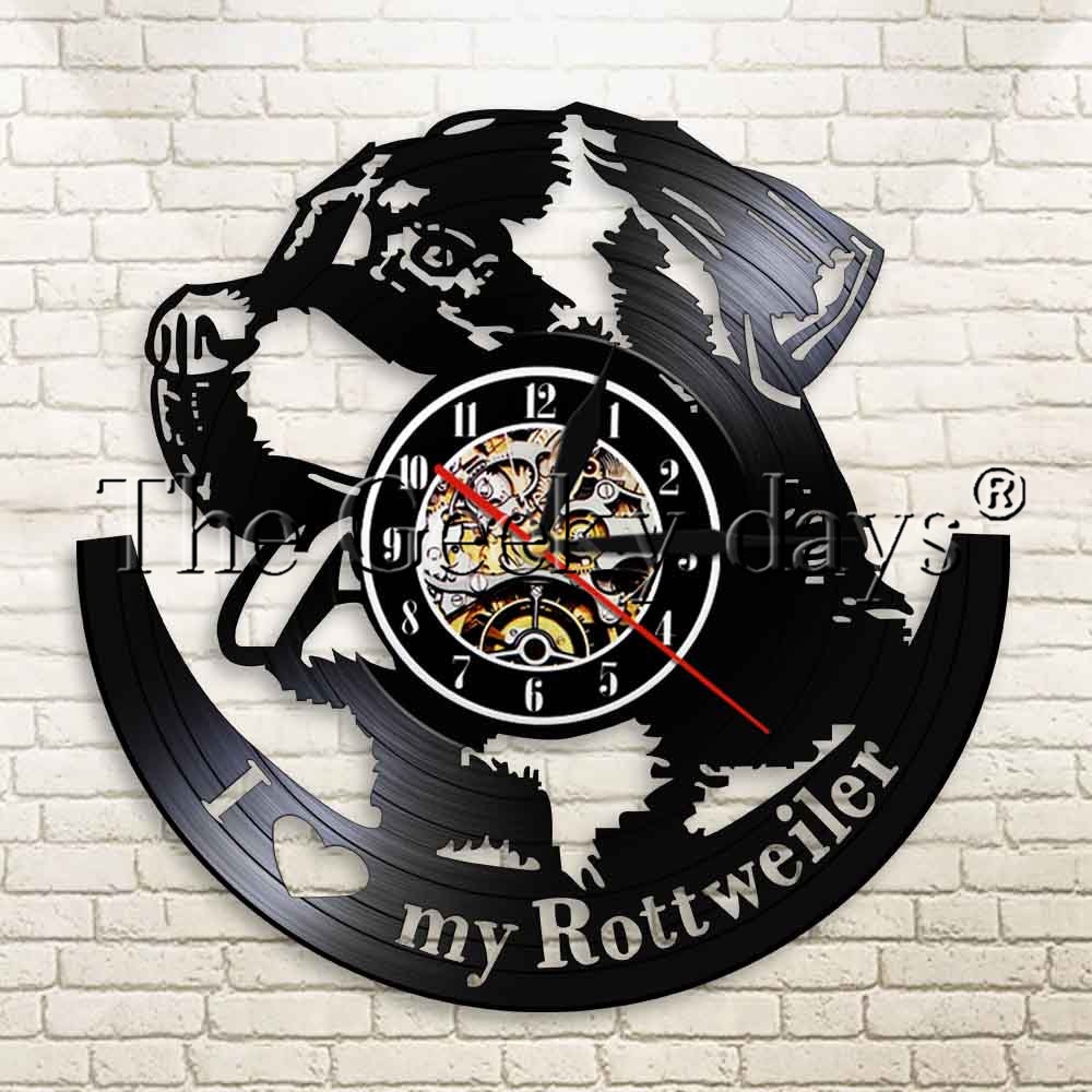 1 stk jeg elsker min rottweiler sort hængende vægur loyalitet rottweiler kæledyrshvalp moderne vægur hund hobby bedste