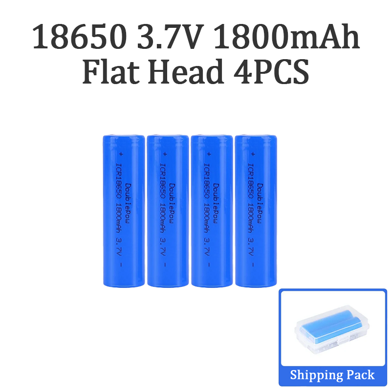 Four Full 18650 3.7V Lithium Battery 1200mah,1500mah,1800mah. Usb Fan Remote Control Car Electric Toothbrush Flashlight: WHITE