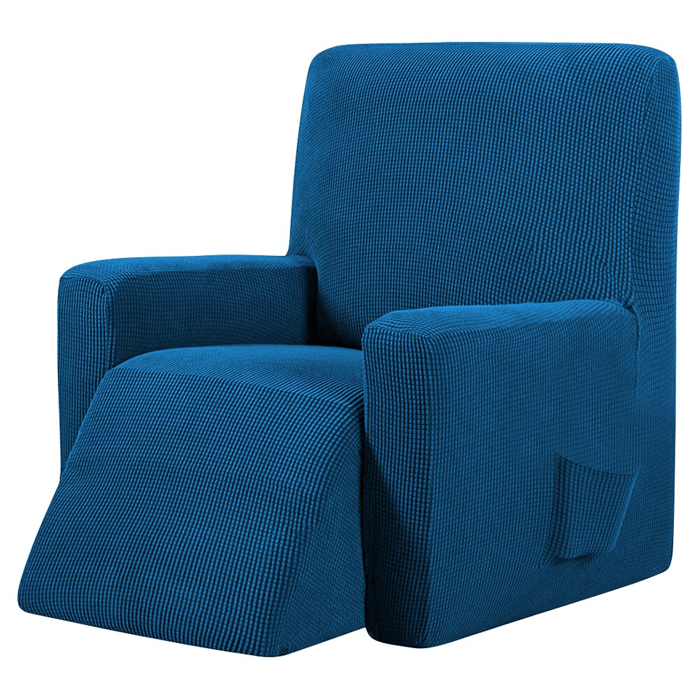 Elastische relaxfauteuil stretch bankhoes stretch decoratie bankhoes voor woonkamer bankhoes thuis wasbare elektrische fauteuilhoezen #9: Meerblauw