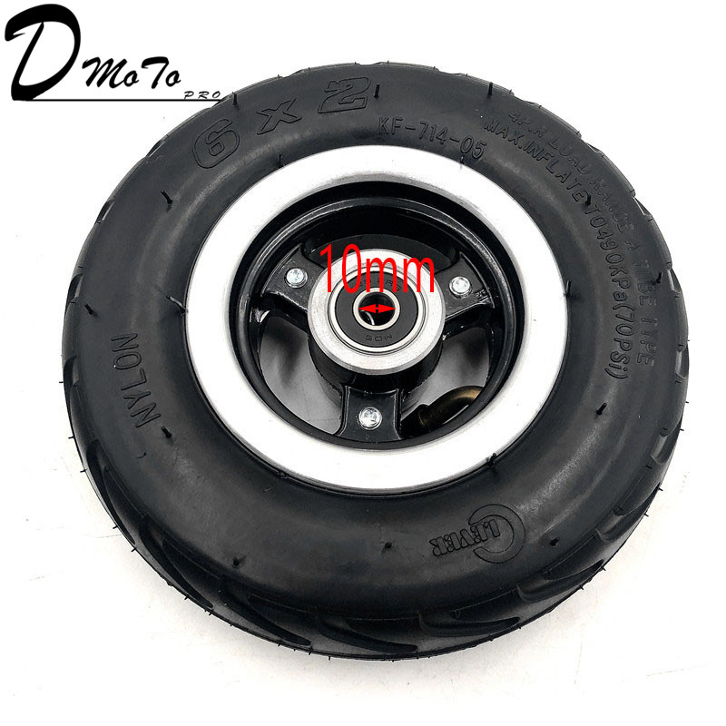 6X2 Inflation Tire Wheel Use 6" Tire Alloy Hub 160mm Pneumatic Tyre Electric Scooter F0 Pneumatic Wheel Trolley Cart Air Wheel