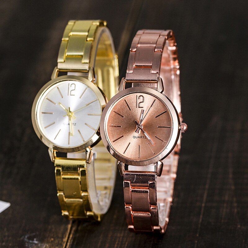 Modern Women Watch Rose Gold Quartz Mesh Stainless Steel Strap Casual Wrist Watch Woman Montre Femme