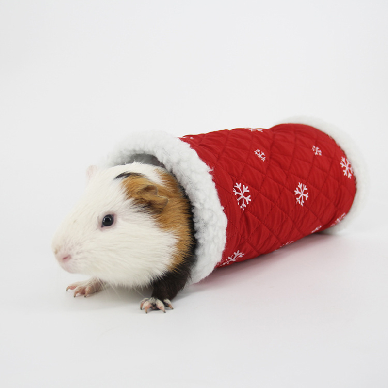 Små marsvin hamster leketøy rør tunneler varm hamster bur hus reir papegødu fugl bur pinnsvin chinchilla seng kjæledyr forsyninger: Jeg tidligere rødt